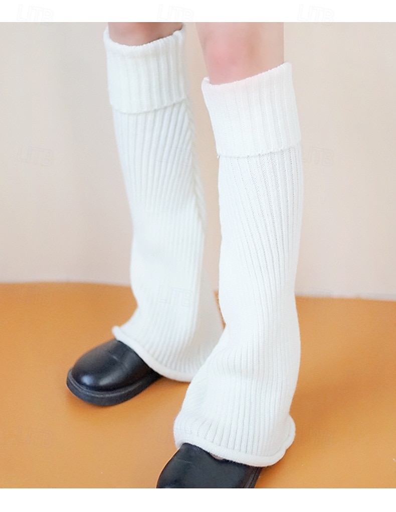 Women Knit Slouch Socks, Flared Leg Warmers for Fall and Winter, Solid Color Mid-Calf Sock Covers, Trendy Student Style Warmers 2026 - $13.49 –P2