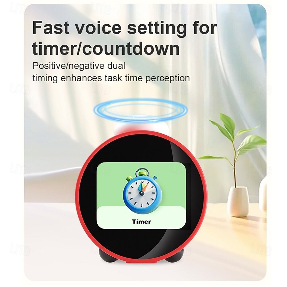 2025年 人気のスマートAI目覚まし時計、子供用液晶ディスプレイ、充電式バッテリー、Wi-Fi機能、AI音声制御スマートキッズタイマー  コレクション – $46.99 –P13