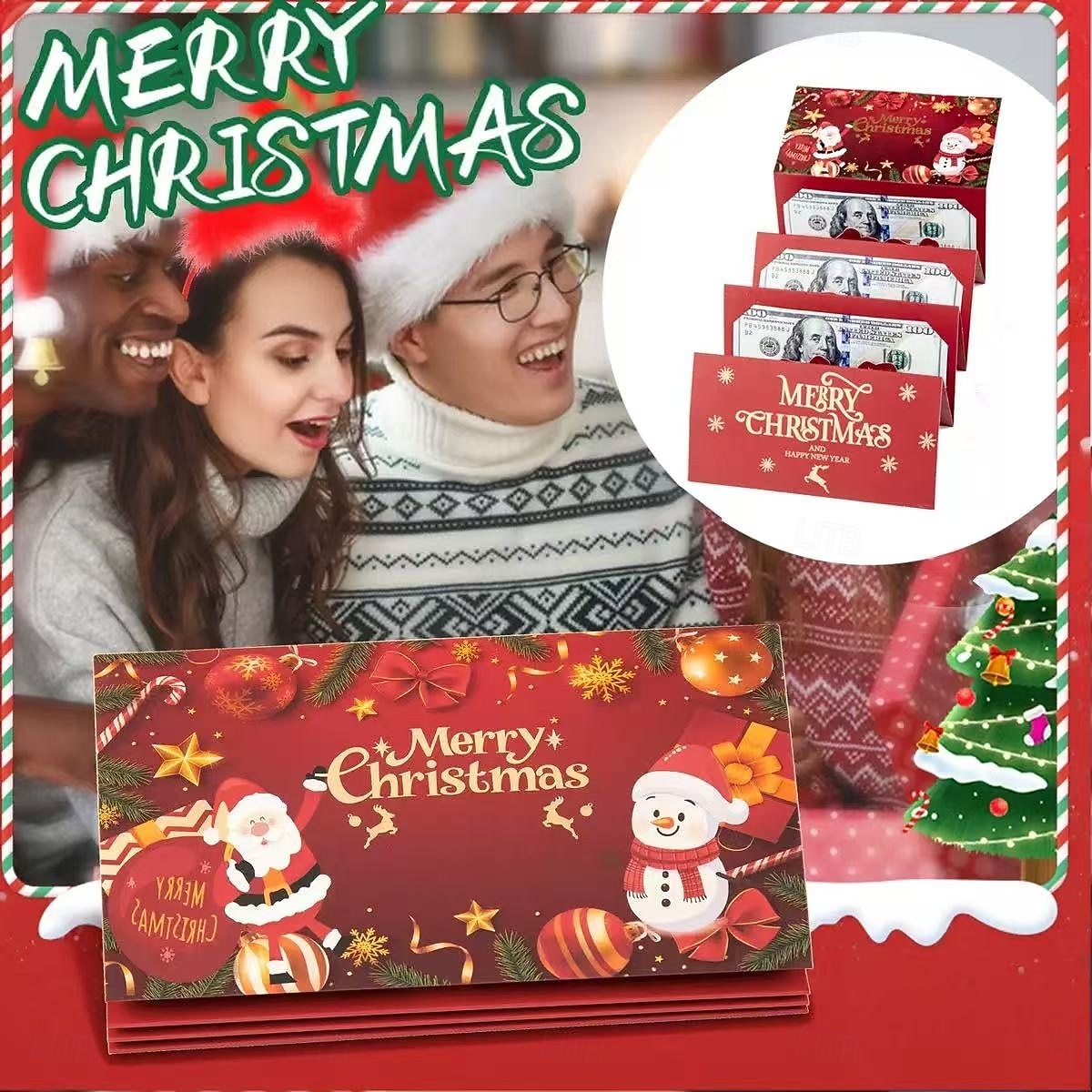 Christmas Money Gift Cards Envelope for Cash Gifts, Christmas Party Gifts Money Holder for Men Women Girl Boy 2025 - $21.99 –P17