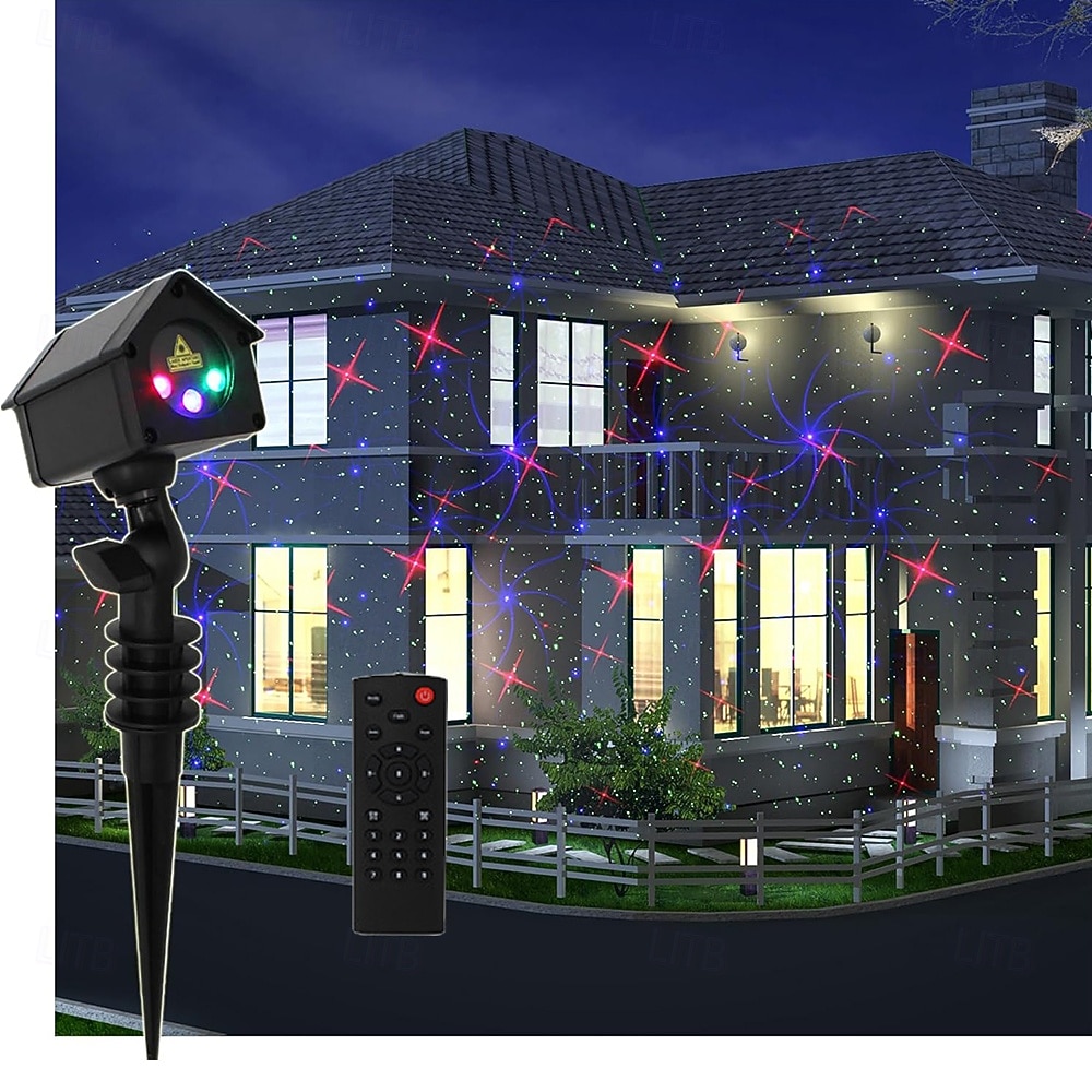 Miniproyector de luces láser RGB para jardín con 32 patrones, ideal para Navidad, fiestas de cumpleaños y exteriores. 2025 - $107.99 –P1