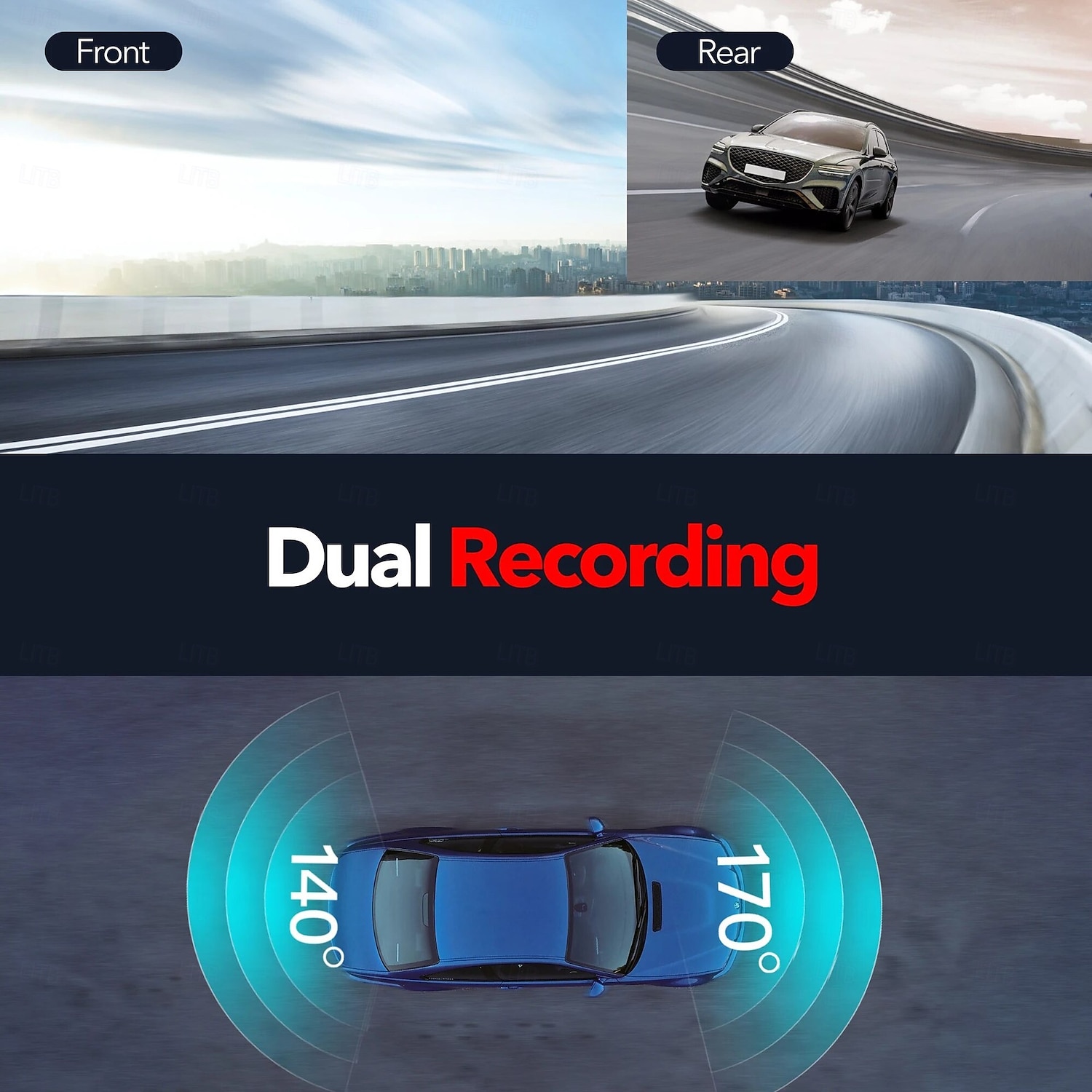 HD 4K front camera 1080P rear camera dashcam with WiFi mobile connectivity and 1.5 inch IPS screen for loop recording. 2025 - $73.99 –P6