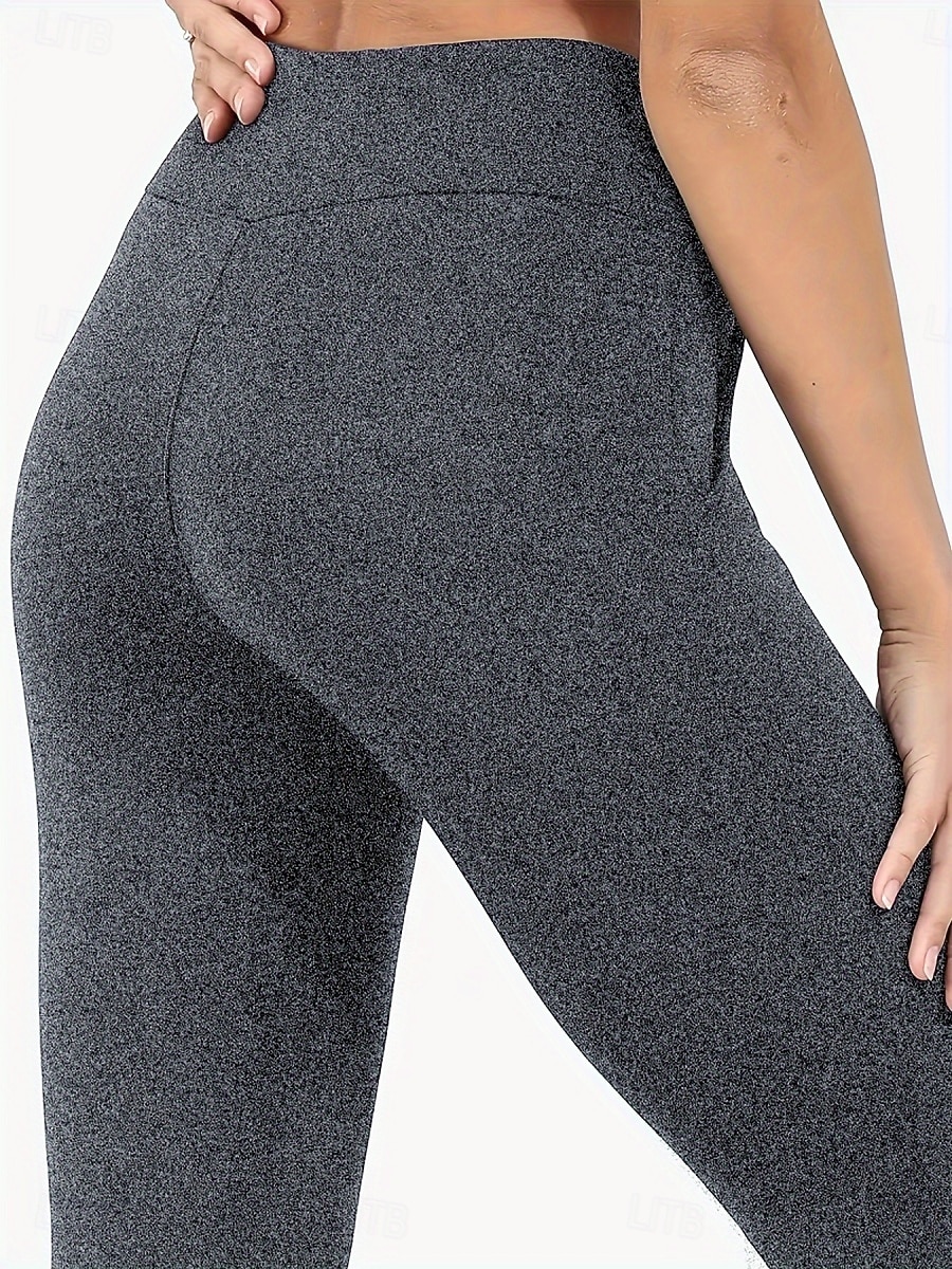 2026年 女性用 フリース裏地のレギンス フリースパンツ レギンス ファッション ストリートファッション ベーシック 全長 ハイウエスト 平織り ハイカット 快適 ソフト 伸縮性あり 日常 家 ワイン 海軍 ブラック グレー 春 秋 冬 レギュラー  コレクション – $24.99 –P6