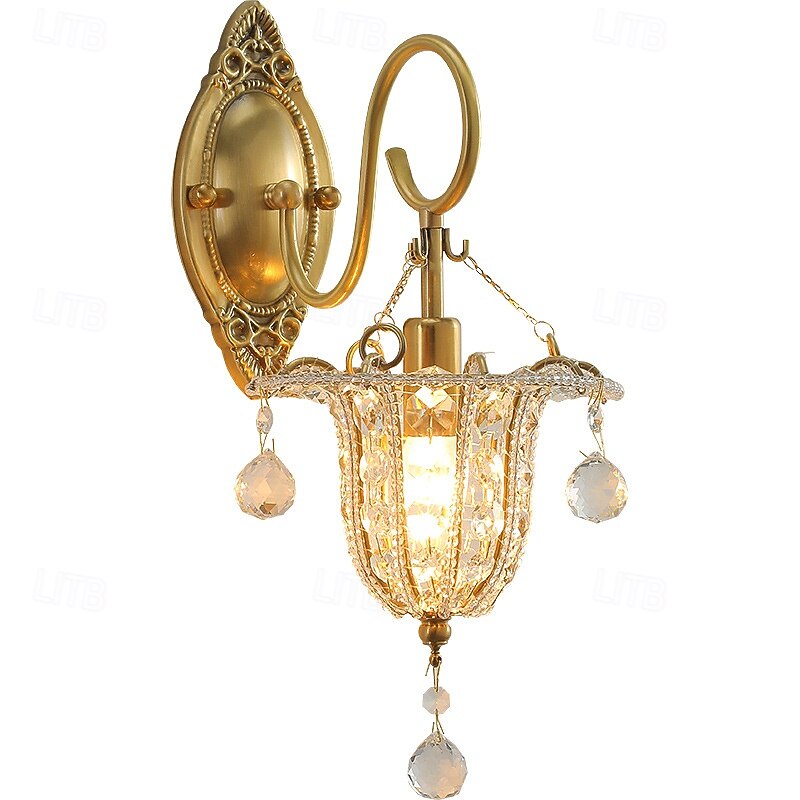 κρυστάλλινα φωτιστικά τοίχου εσωτερικού χώρου από ορείχαλκο LED σε σκανδιναβικό στιλ σαλόνι καταστήματα καφετέριες ατσάλινο φωτιστικό τοίχου 110-240v 2026 - $240.59 –P1