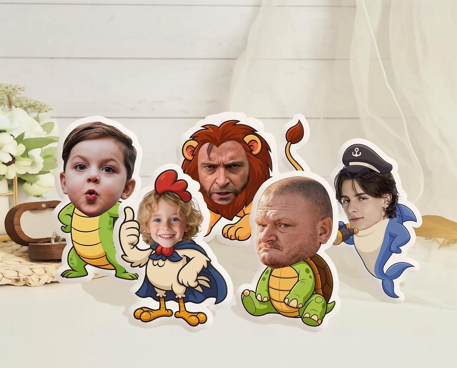 Almofada personalizada com foto personalizada, almofada humanóide criativa faça você mesmo, presente de aniversário engraçado para amigos, almofada com foto exclusiva, presentes com foto de 2025 por $13.99 –P1