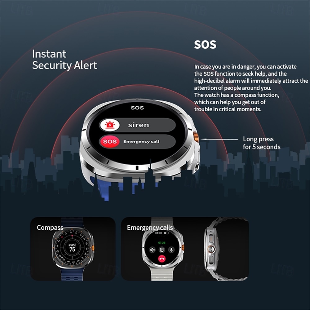 HD8ultra Reloj inteligente 1.46 pulgada Smartwatch Reloj elegante Bluetooth Monitoreo de temperatura Podómetro Recordatorio de Llamadas Compatible con Android iOS Mujer Hombre Larga espera Llamadas 2025 - $52.99 –P6