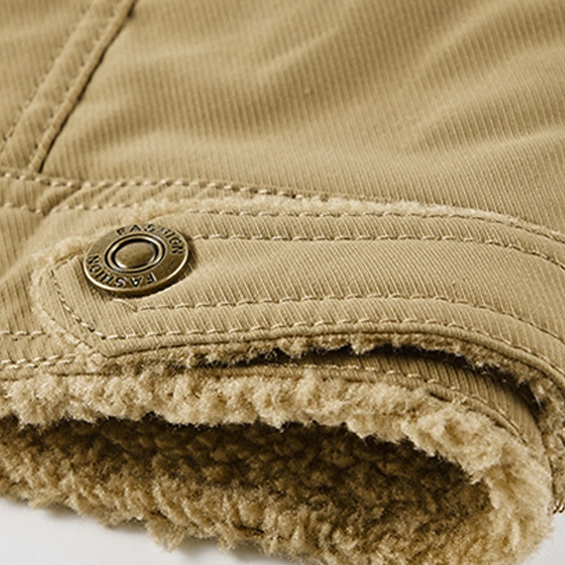 Ανδρικά Χειμωνιάτικα μπουφάν Μπουφάν fleece Μπουφάν Cargo Casual Jacket Διακοπές Καθημερινά Διατηρείτε Ζεστό Τσέπη Φλις Φθινόπωρο Χειμώνας Σκέτο Μοντέρνα Κομψό στυλ street Πέτο Κανονικό 2026 - $53.99 –P8