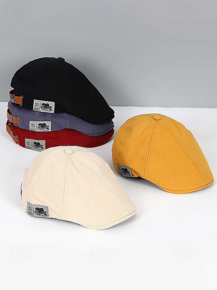 Herre bomullsflakhatt vintage avisboyhatt, justerbar Gatsby beretlue til julefester, vinterantrekk og hverdagsbruk 2026 - $11.99 –P5