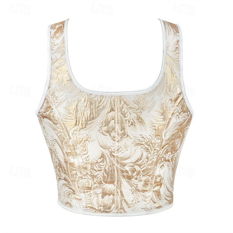 Dámské Stahovací korzet/stahovací prádlo Stahovací spodní prádlo Sexy korzet Sexy Sladký Květinový Slátanina Dovolená Párty ulice Bez rukávů Do U Zlatá černá Zlatá Jaro Podzim Na míru 2026 - $35.99 –P3
