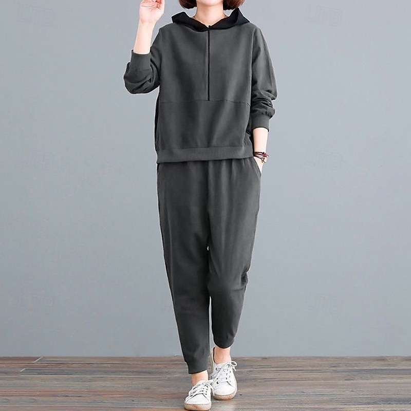 Per donna Felpe con cappuccio da salotto Tute in pile con tasca Tinta unita Completo Abbigliamento Autunno & Inverno Nero Rosso Palestra All'aperto Corsa Antivento Caldo Manica Lunga Sport del 2025 a $74.99 –P14
