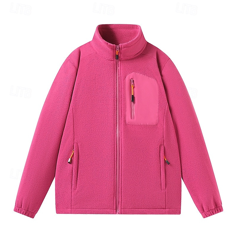 Per uomo Giacca Invernale Giacca in Pile Giacca Casual Vacanza Quotidiano Calore Termico Tasca Pile Autunno Inverno Semplice Moda Streetwear Collo alla coreana Regolare Nero Rosa Rosso Viola Verde del 2025 a $27.99 –P11