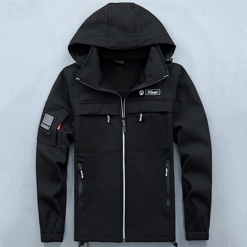 Men's Hiking Jacket Fleece Jacket Winter Coat Puffer Jacket Thermal Set Winter Autumn / Fall Outdoor Camo Thermal Warm Waterproof Windproof Top Black Green Khaki 2026 - $70.99 –P10