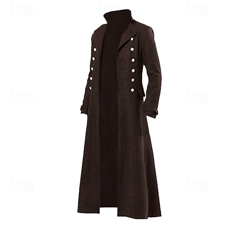 Retrò Vintage Punk & Gotico Medievale Cappotto Trench Vampiro Costume Per uomo Halloween Carnevale Feste Casual Quotidiano Fiera Rinascimentale Adulti Cappotto del 2026 a $40.99 –P14