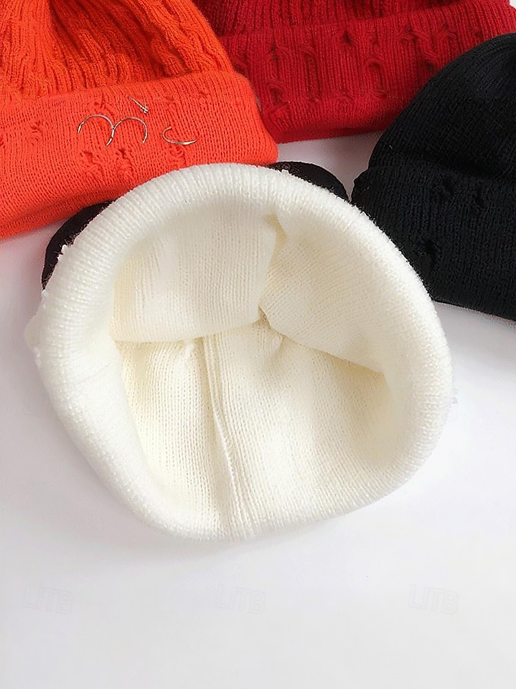 unisex halloween-paholaisen sarvineulepipo – goottilainen punk-kallomyssy hakaneulalla ja rengaskorjauksilla miehille ja naisille, juhla-asu 2025 - $11.99 –P10