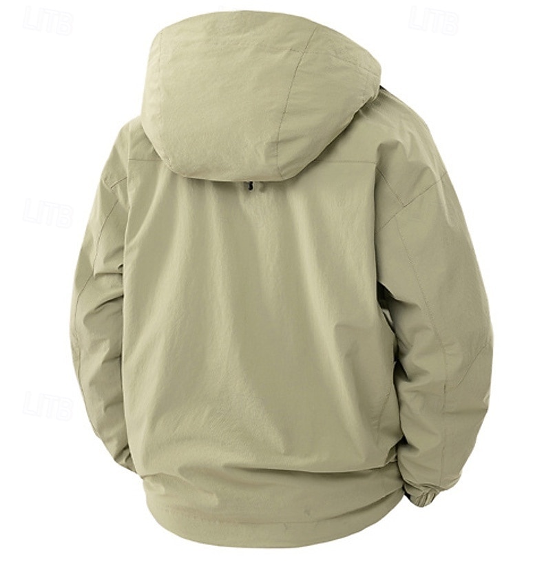 Herren 2in1 Regenjacke Sport Jacke Wanderjacke Windjacke Sport im Freien Campen und Wandern Wasserdicht Windjacke Reißverschluss Tasche Herbst Winter Ganzjahres Einfarbig Aktiv Lässig Mit Kapuze 2026 - $59.99 –P4