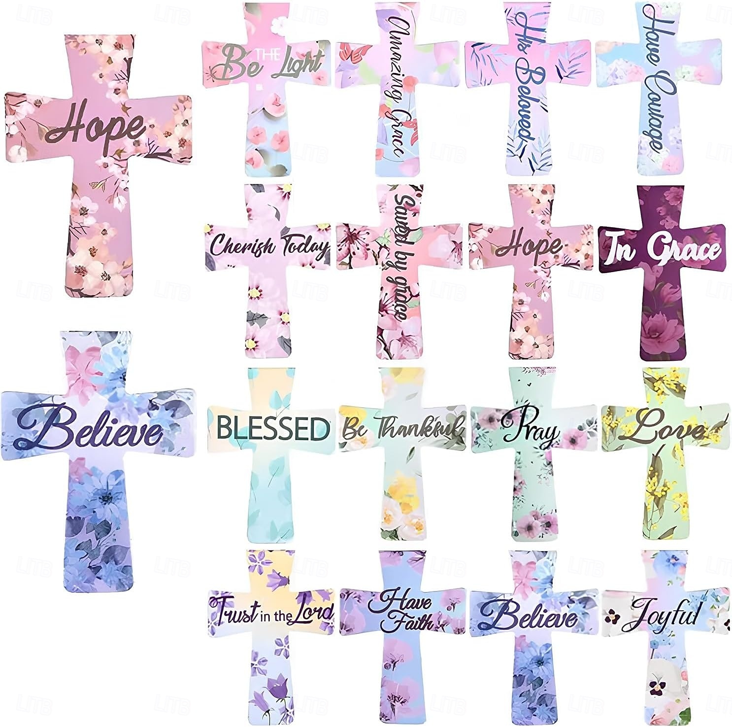 Marcadores magnéticos con forma de cruz (12, 16 y 24 unidades), ideales para el estudio bíblico, lectores, profesores y estudiantes. 2025 - $9.99 –P2