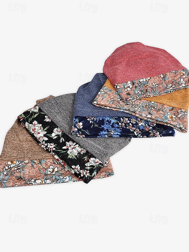 gorro feminino com estampa floral, boné elástico e macio para uso casual, atividades ao ar livre e cobertura para cabeça para quimioterapia de 2026 por $18.99 –P6