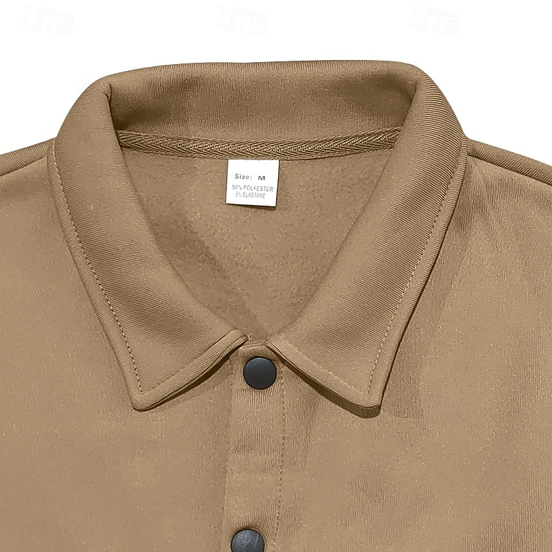 Per uomo Giacca Leggera Giacca Cargo Giacca Casual Vacanza Quotidiano Caldo Tasca Primavera Autunno Semplice Moda Classico Bavero Regolare Nero Rosso Cachi Grigio chiaro Grigio scuro Giacca del 2025 a $24.99 –P5