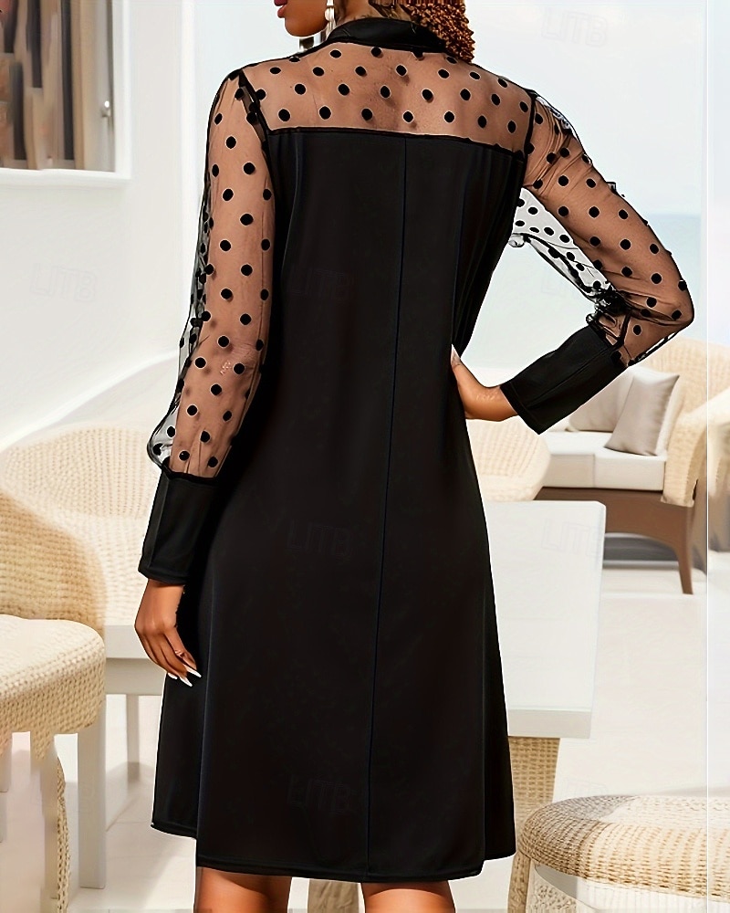 Női Mini ruha Fekete ruha Party ruha Koktélruha Ünnepi ruha Divat Modern Vakáció Estély Parti Normál Sima Hosszú ujj V-alakú Fekete Ősz Tél 2026 - $26.99 –P4