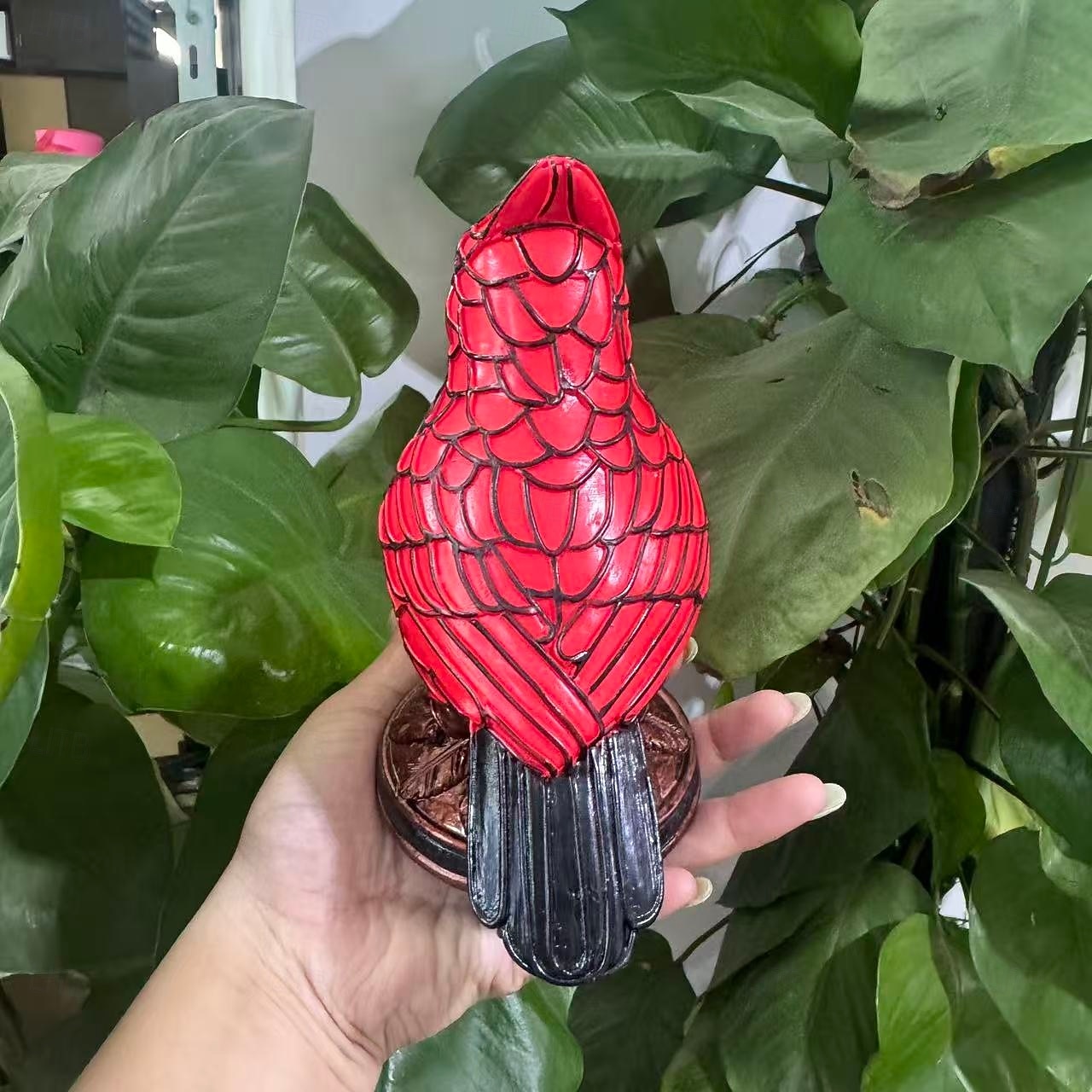 Lampă de noapte Cardinalis cu pasăre, rășină, lumină de noapte Cardinalis, decorațiuni de Crăciun, ornament de birou cu pasăre roșie, pentru noptieră, living, dormitor, decorare de casă 2026 - $29.99 –P5