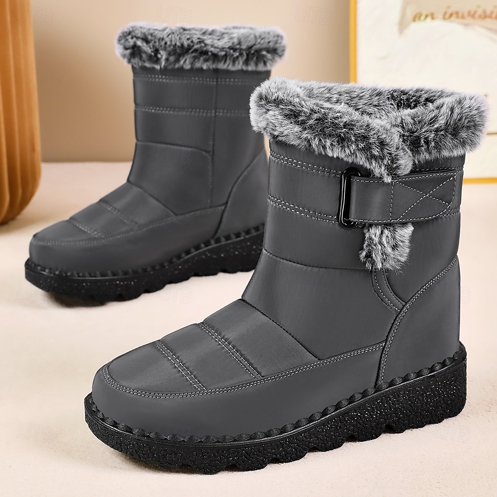 Mujer Botas Botas de nieve Diario Tacón Plano Dedo redondo Casual Satén Mocasín Vino Negro Azul 2026 - $32.99 –P1