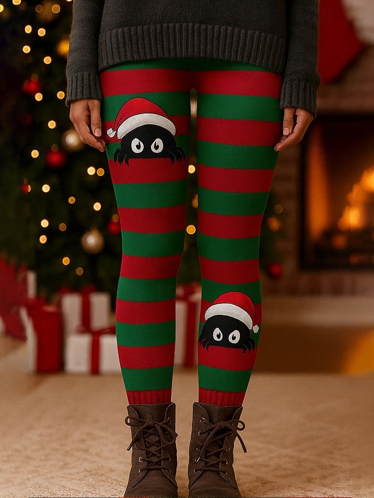 Femmes Leggings Vacances ancien Style Ethnique Longueur complète Taille hautePantsNoël Graphique Chat Père Noël Impression 3D Séchage Rapide Respirabilité Doux Élastique Formel Extérieur Vacances de 2025 ? $26.99 –P4