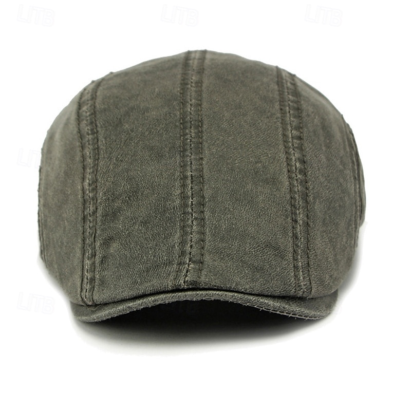 Pánské PLacatá čepice Klobouk Ascot Novinářský klobouk Černá Fialová Bavlna Módní Na běžné nošení ulice Denní Bez vzoru Nastavitelná Proti sluci Prodyšné 2026 - $19.99 –P3