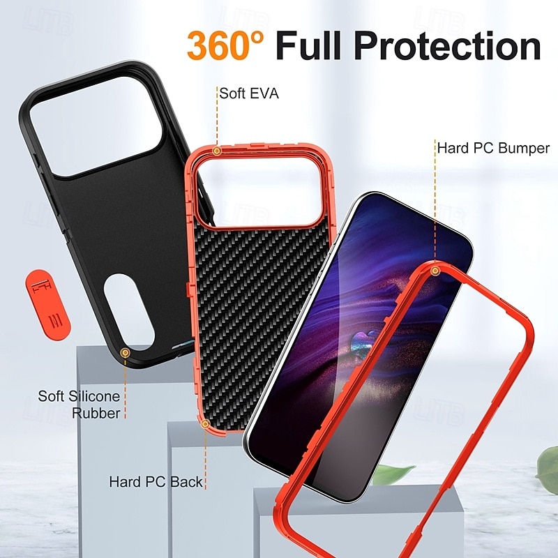 2025年 電話 ケース 用途 iPhone 17 Air 16 15 14 Pro Max Plus 16e 13 Pro Max バックカバー キックスタンド 耐衝撃 レトロ風 TPU PC コレクション – $10.99 –P2