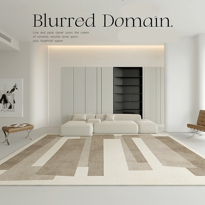 Tapete estilo creme, tapete aconchegante para sala de estar, tapete macio para cabeceira de quarto, tapete grande para sofá &mesa de centro, decoração de apartamento com cobertura total de 2026 por $62.99 –P11