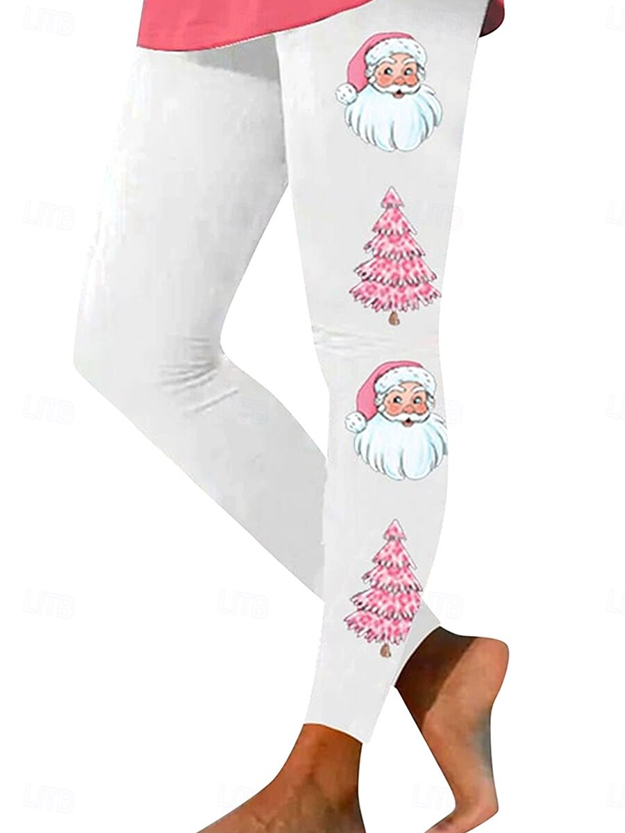 Femmes Leggings Vacances ancien Mode Longueur complète Taille hautePantsNoël Graphique Noël Impression Doux Respirant Haute Élasticité Vacances Rue Décontracté Vert Noir Rosé Blanc + Rose Automne de 2025 ? $26.99 –P3