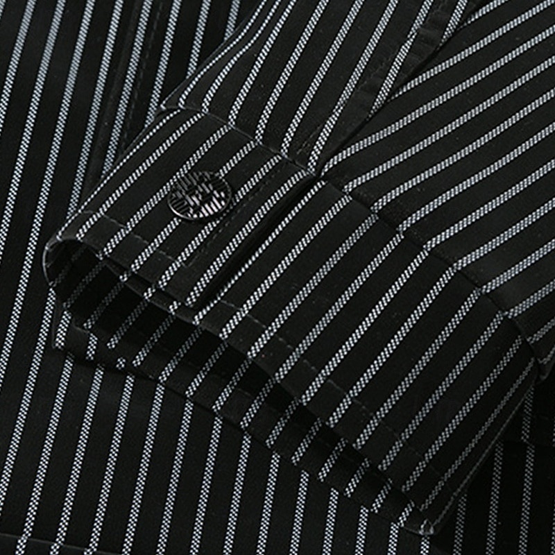 Homme Veste Légère Veste Cargo Veste Décontractée Vacances Quotidien Respirant Avec Poches Printemps Automne Rayure Mode Classique Revers Régulier Noir Café Veste de 2026 ? $50.99 –P8