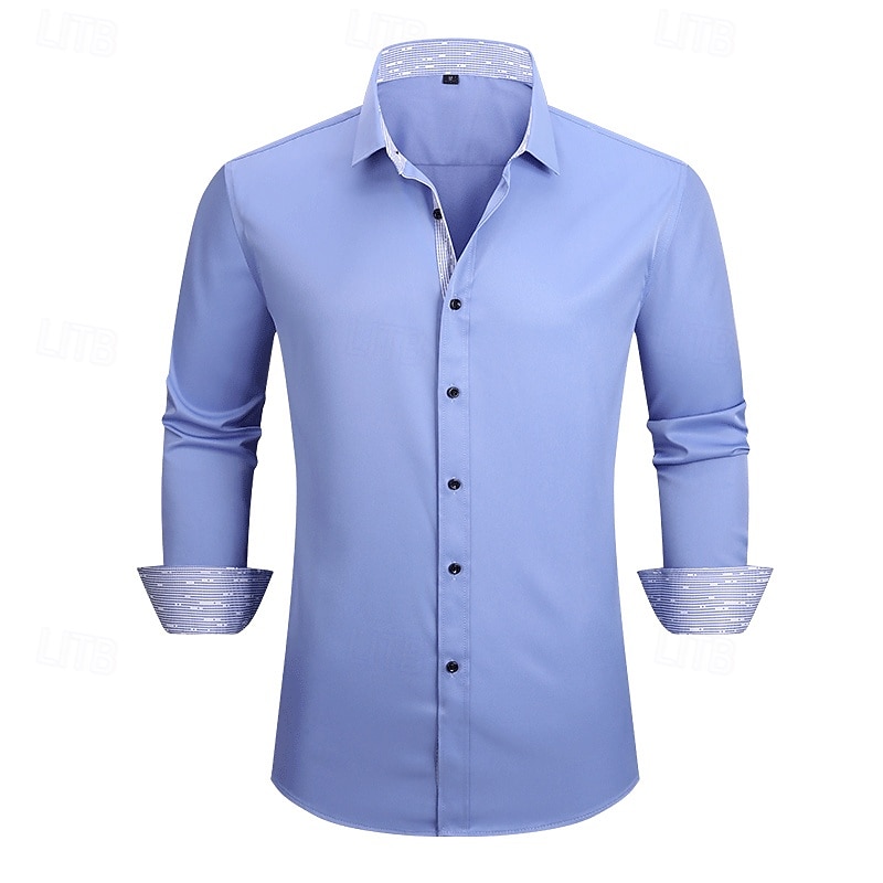 Per uomo Camicia Camicia Estiva Camicia casual Camicia da Spiaggia Camicia con Bottoni Nero Bianco Giallo Rosso Blu reale Manica Lunga Blocco di colori Bavero Vacanza Camicia hawaiana Splice del 2025 a $24.99 –P6
