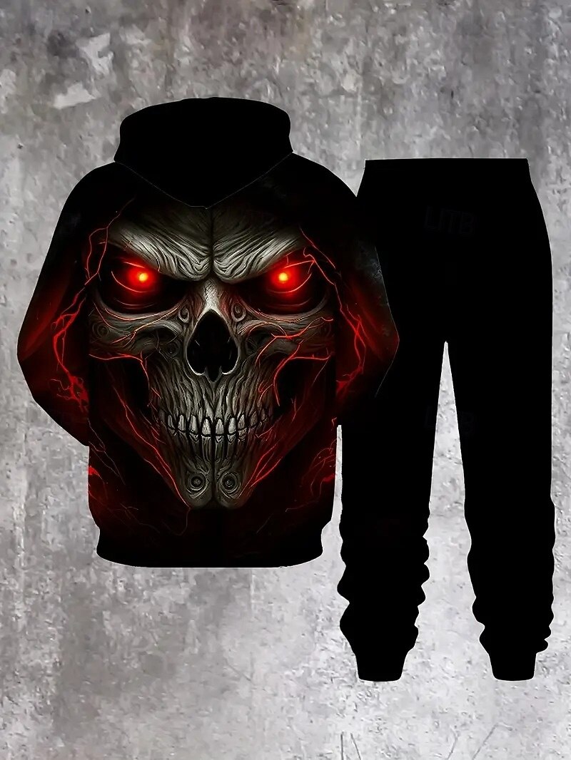 חג ליל כל הקדושים גולגולתשלד תלבושות קפוצ'ון אימונית אנימה 3D גרפי עבור לזוג בגדי ריקוד גברים בגדי ריקוד נשים מבוגרים האלווין (ליל כל הקדושים) קרנבל נשף מסכות הדפסת תלת מימד יום יומי\קז'ואל 2025 - $49.99 –P6