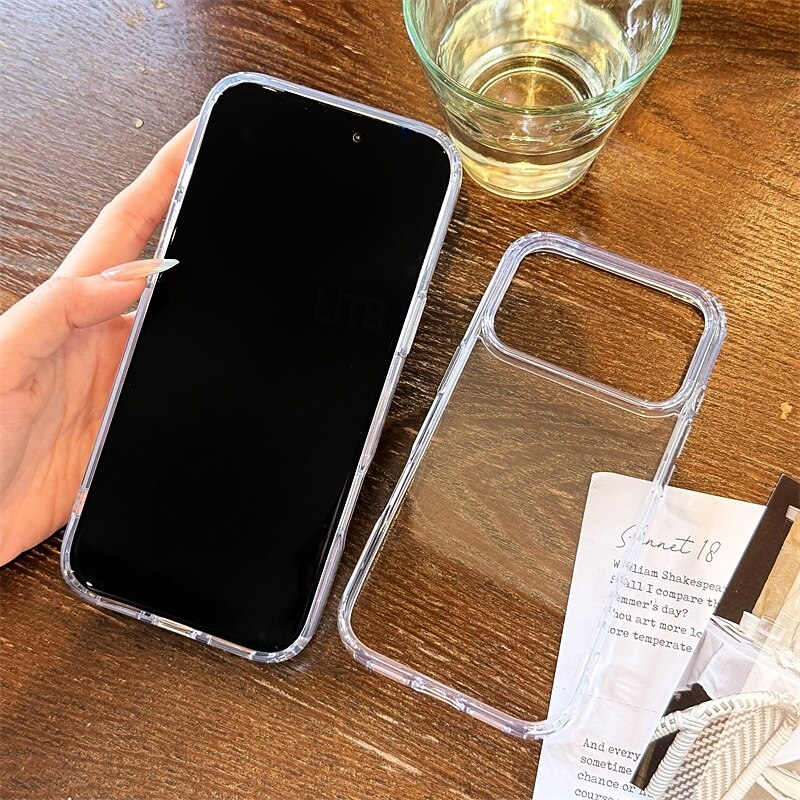 טלפון מגן עבור iPhone 17 Pro Max 17 Air 17 16 15 14 Pro Max Plus 13 Pro Max כיסוי אחורי שקוף עמיד בזעזועים אקרילי PC 2025 - $10.99 –P5