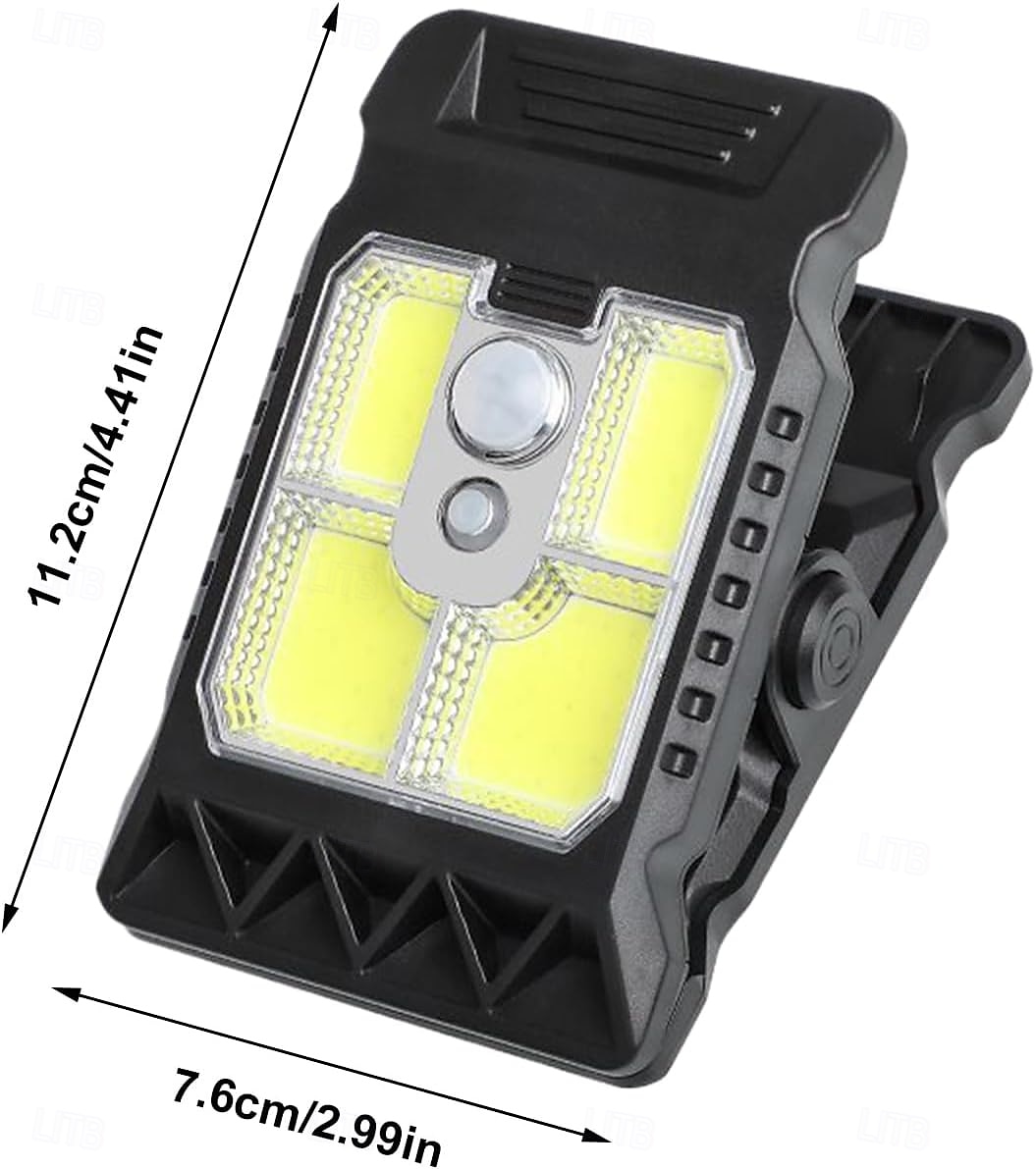 مصباح شمسي خارجي بمشبك مع مستشعر حركة، مصابيح شمسية خارجية مقاومة للماء، 3 أوضاع إضاءة أمان، إضاءة طوارئ محمولة للحديقة والبوابة والفناء والتخييم 2026 - $17.99 –P2