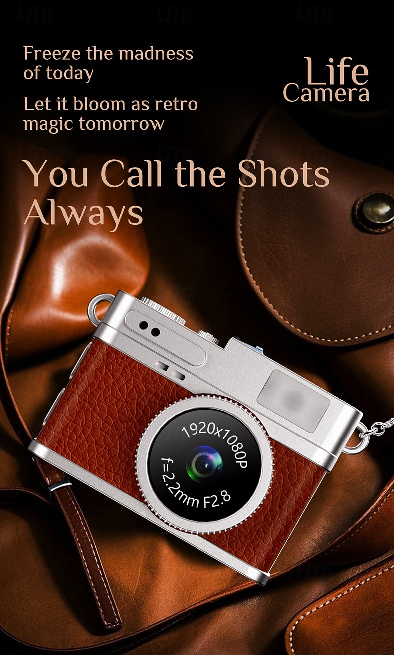 Appareil photo rétro HD 1080p de la taille d'un pouce pour l'enregistrement photo et vidéo portable équipé d'un appareil photo numérique CCD et d'un flash. de 2025 ? $32.99 –P1