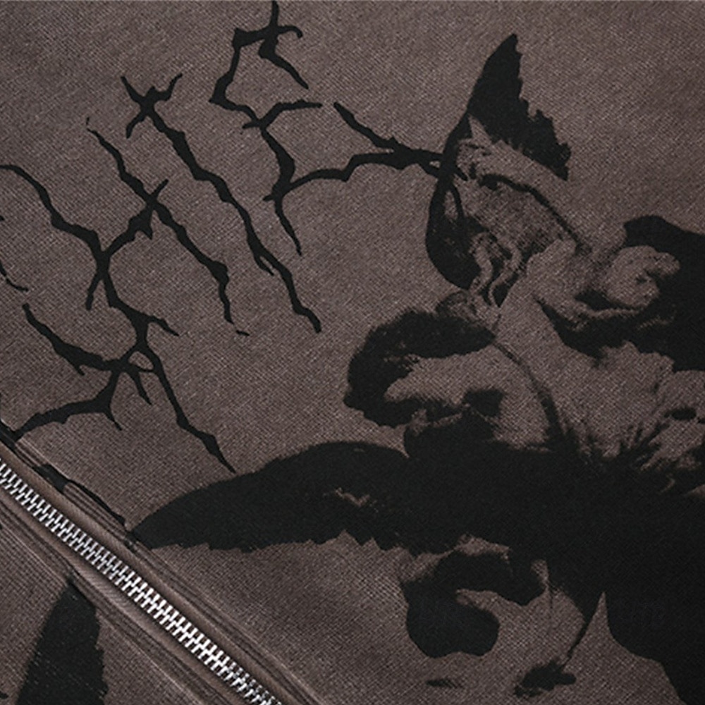 Pánské Grafika Kapuce Módní Denní Na běžné nošení Dlouhý rukáv Kapuce Venkovní Dovolená Streetwear Černá Bílá Kávová Zapni Kapsy Potisk Jaro Podzim Návrhář S M L XL 2XL 3XL 2026 - $18.99 –P9