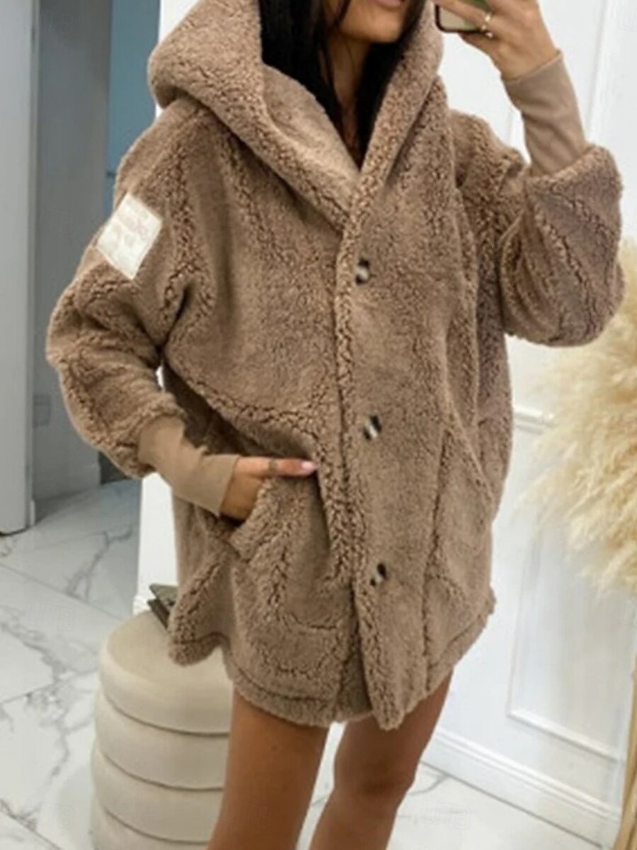 Női Polár dzseki Kényelmes Légáteresztő Zseb Alkalmi Sima Vakáció Utca Hétköznapi Hétköznapi viselet Pullover Hosszú Térfogatcsökkenés Normál Hosszú ujj Felsőruházat Fekete Fehér Arcpír rózsaszín 2025 - $44.99 –P7