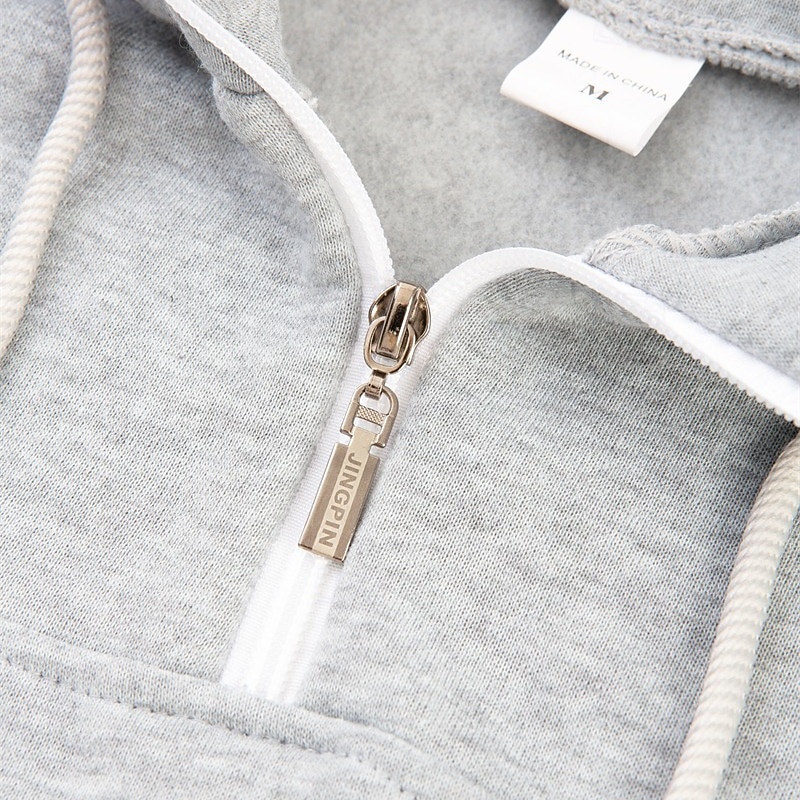 Men's Hoodie Quarter Zip Hoodie Tactical Hoodie Black+Light Gray Khaki+Black Light Gray+Blue Navy Blue+Black Dark Gray+Light Gray Hooded Plain Zipper Sports & Outdoor Casual Daily Streetwear Cool 2026 - $39.99 –P12