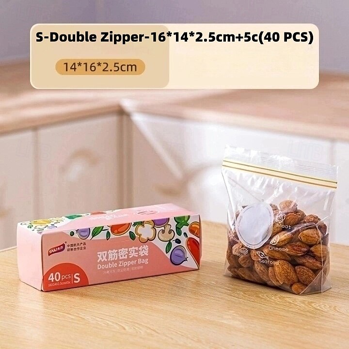 Taili uudelleenkäytettävät ruokasäilytyspussit, gallonan pakastuspussit, astianpesukoneen kestävät&amp;Tiiviit uudelleenkäytettävät gallonapussit, BPA-muovittomat uudelleenkäytettävät 2025 - $11.49 –P3