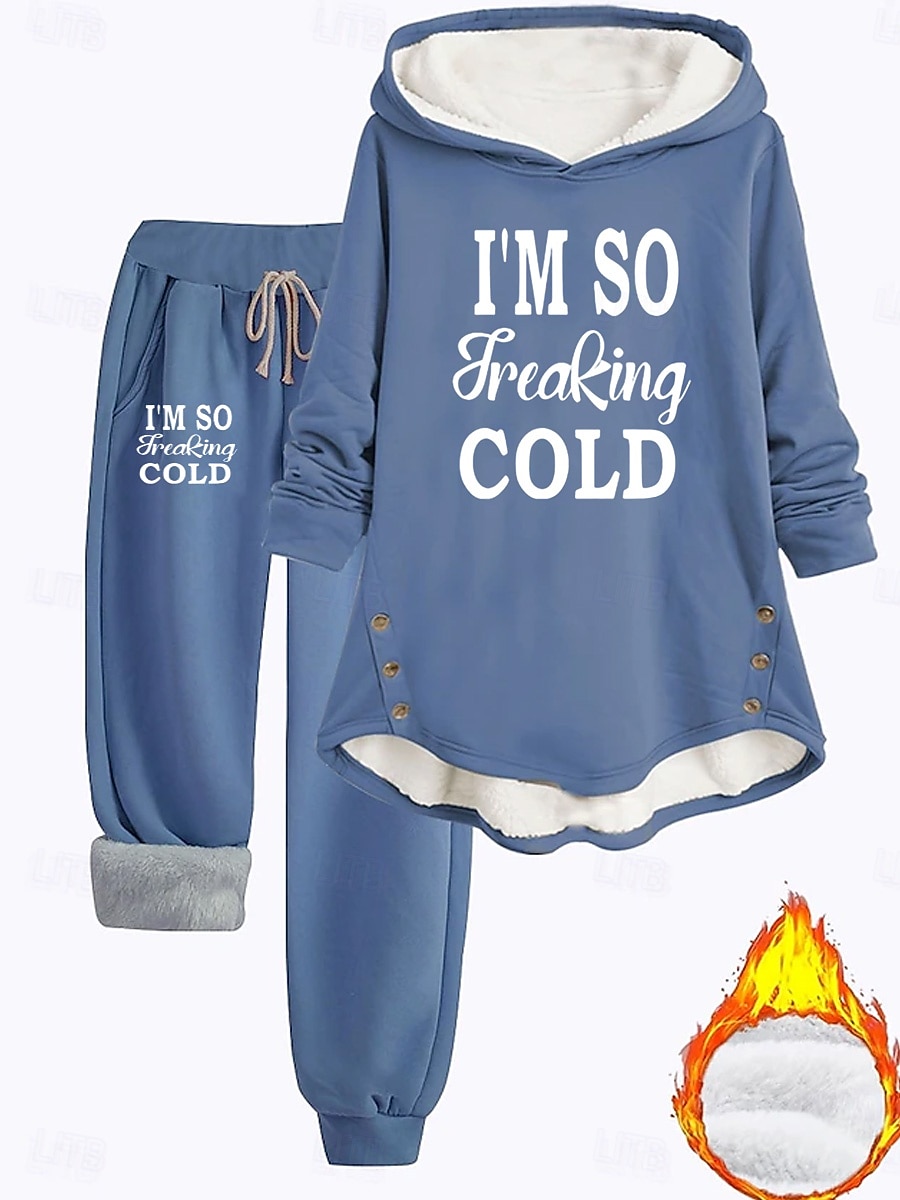 Per donna Felpa con Cappuccio Manica Lunga Con Cappuccio Grafico Lettera Coulisse Stampato Quotidiano Casuale Quotidiano Blu Rosa Grigio Autunno Vestibilità comoda del 2026 a $51.99 –P1