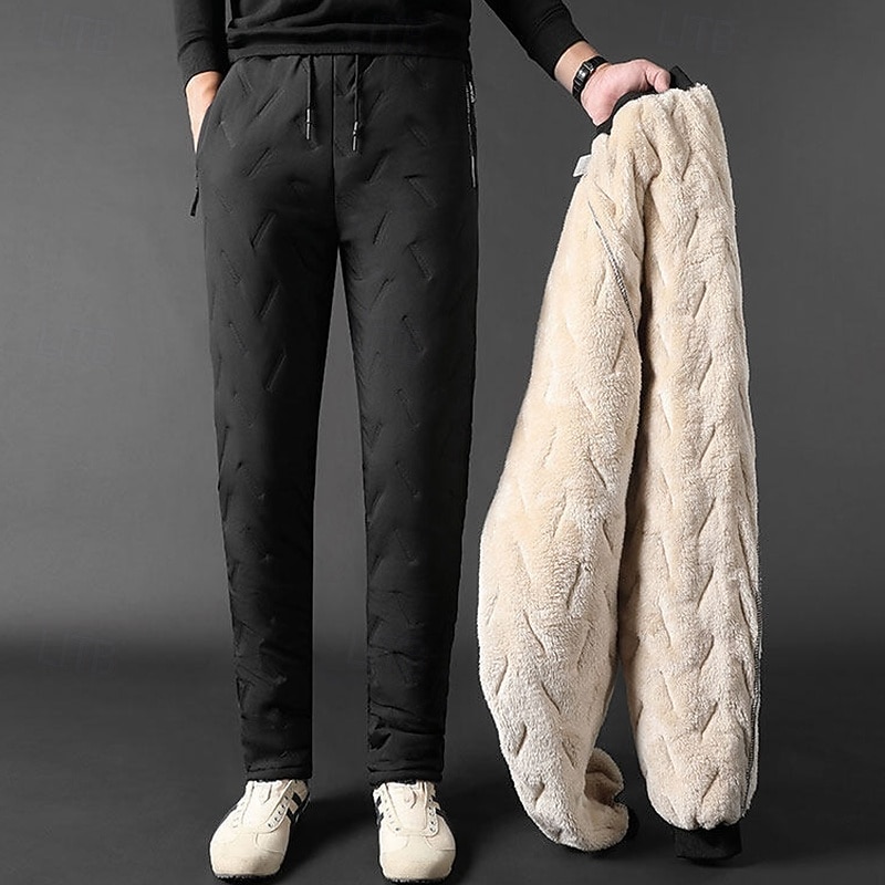 Herren Winter-Jogginghose Shrepa Fleecehose Dick Mit Taschen Unterteile Fitnessstudio Athleisure Trainieren Herbst Winter Winddicht Warm Fitnessstudio Outdoor Laufen Normale Passform Sportbekleidung 2026 - $21.99 –P4