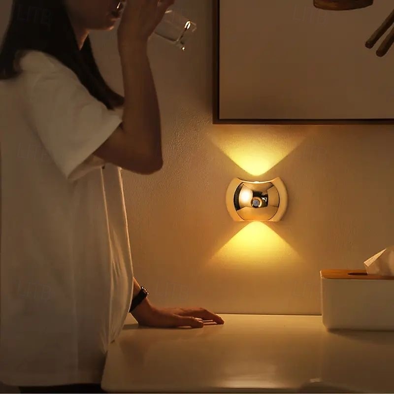 Luce notturna a LED intelligente con sensore di movimento PIR, lampada da parete portatile magnetica, 3 modalità di illuminazione, installazione wireless per terrazza, ingresso, camera da letto, del 2025 a $26.99 –P3