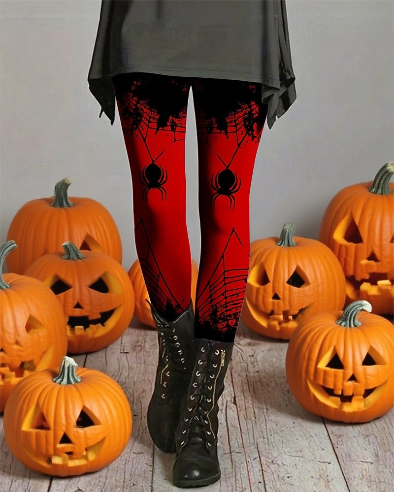 Per donna Leggings Leggings comodi Essenziale Casual Lunghezza intera Vita AltaPantsHalloween Grafico Stampa Calore Termico Confortevole Elasticizzato Vacanza Casuale Quotidiano Rosso Autunno Inverno del 2025 a $21.99 –P2