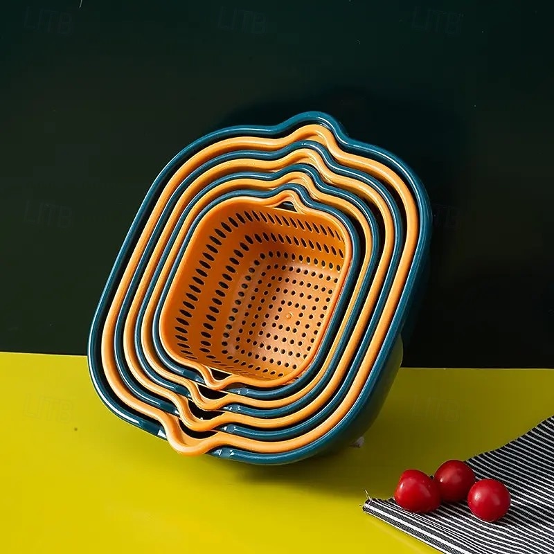 Confezione da 6 cestelli scolapasta a doppio strato – cestelli scolapasta in plastica riutilizzabili per lavare frutta e verdura, utensili da cucina, accessori da cucina per la casa del 2026 a $13.99 –P5
