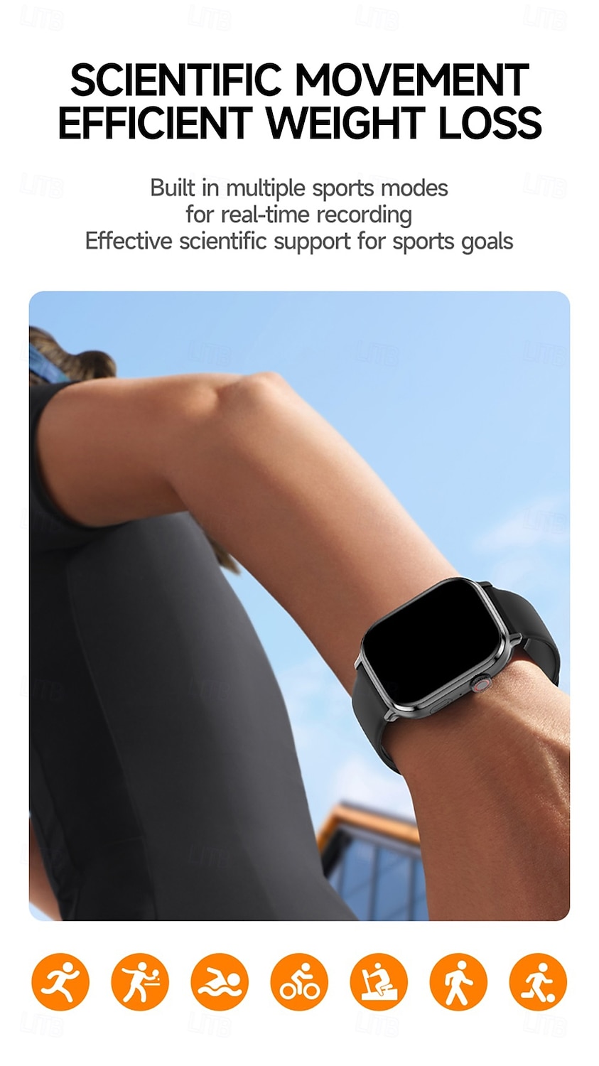 LM29 Montre intelligente 2.06 pouce Smartwatch Montre Connectée Bluetooth 4G Podomètre Rappel d'appel Moniteur d'Activité Compatible avec Android iOS Hommes GPS Longue Veille Appels Mains Libres IP68 de 2025 ? $89.99 –P8