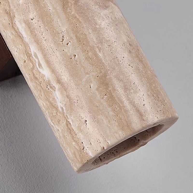 Apliques de pared de mármol con iluminación vertical y descendente, modernos apliques de pared para interiores, luz E26, barra lineal, iluminación de pared para dormitorio, lámpara cilíndrica de pared 2025 - $127.99 –P7