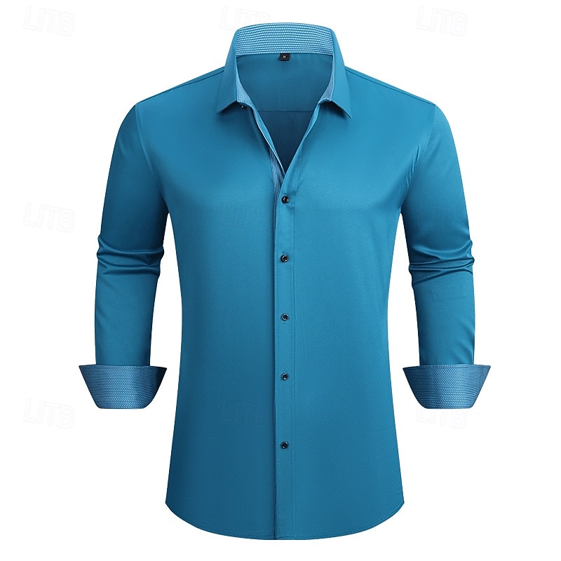 Per uomo Camicia Camicia Estiva Camicia casual Camicia da Spiaggia Camicia con Bottoni Nero Bianco Giallo Rosso Blu reale Manica Lunga Blocco di colori Bavero Vacanza Camicia hawaiana Splice del 2025 a $24.99 –P7