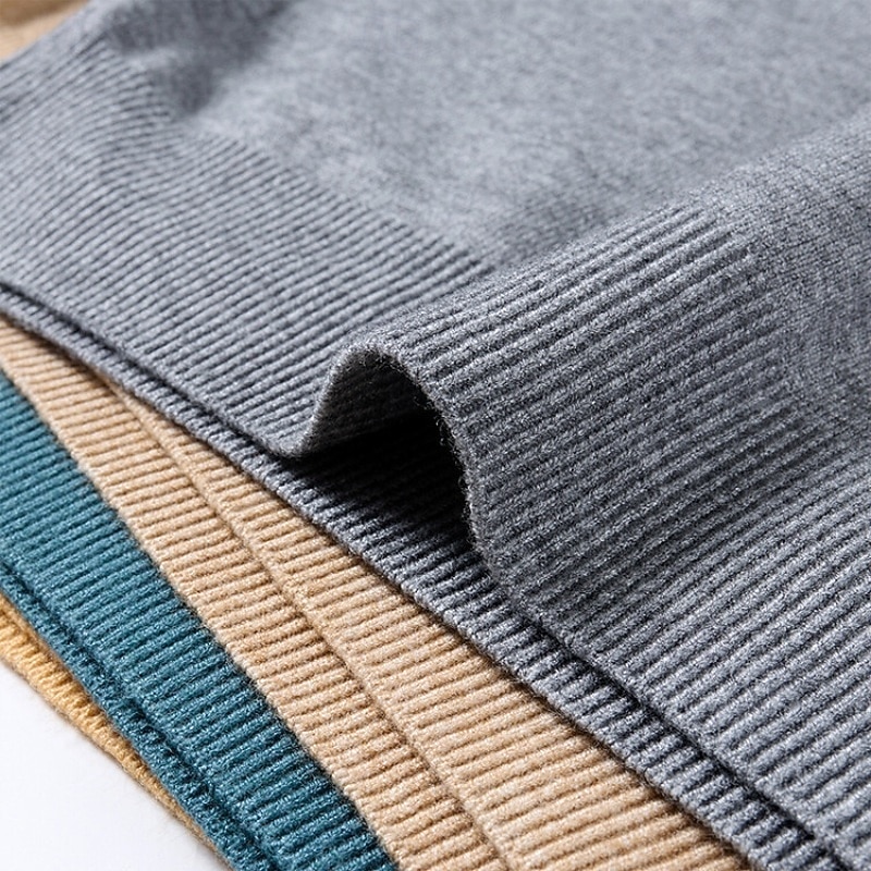 Men's Sweater Pullover Sweater Jumper Ribbed Knit Regular Tops Knitted Slim Fit Plain Turtleneck Knitwear Contemporary Casual Daily Wear Clothing Apparel Fall Camel Black M L XL 2026 - $26.99 –P14