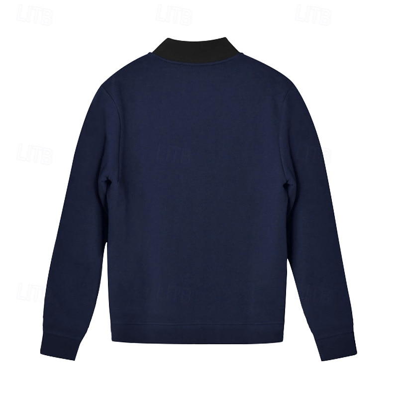 Per uomo Giacca Leggera Giacca Casual Vacanza Quotidiano Traspirante Tasca Primavera Autunno Blocco di colori Moda Classico Collo alla coreana Regolare Nero Giallo Rosso Blu marino Blu reale Giacca del 2026 a $24.99 –P15