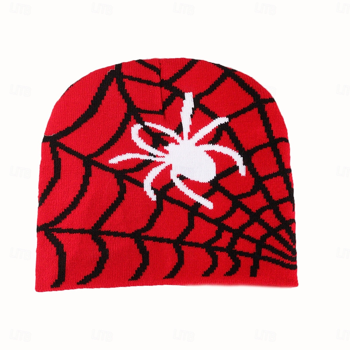 Homme Unisexe Bonnet Chapeaux d'Hiver Bonnets 骷髅头毛线帽 Chapeau Tricoté Bleu Ciel Noir Fibres Acryliques Jacquard Tricoté Confortable Halloween Tenue quotidienne Festival Araignée toile d'araignée Chaud de 2025 ? $3.99 –P3